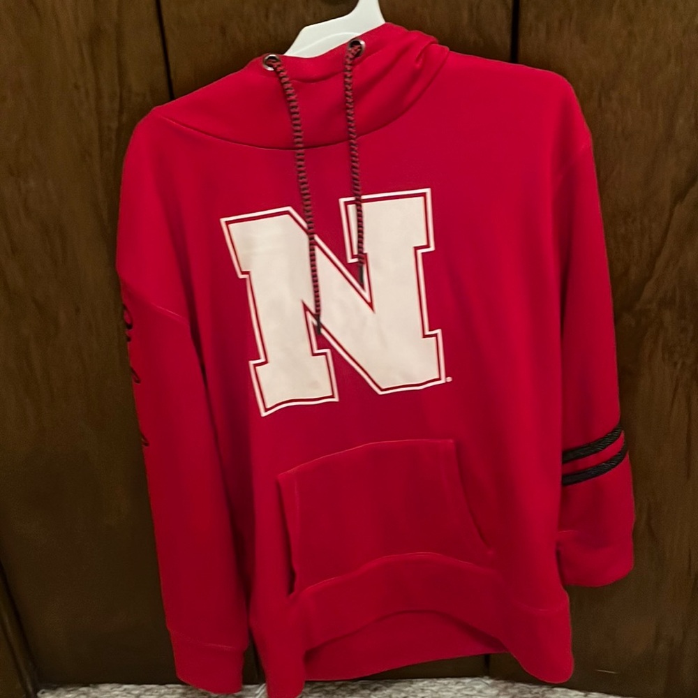Nebraska hoodie, size small, red